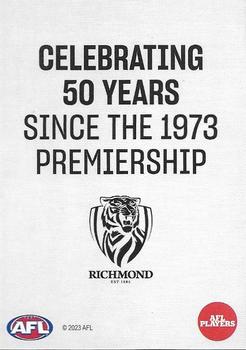2023 Richmond Celebrating 50 Years Since the 1973 Premiership #NNO Dustin Martin Back